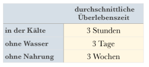 Survival-3er-Regel Feuer machen in der Wildnis