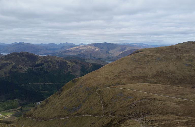 Ben Nevis Serpentinen Bergsteigen Schottland