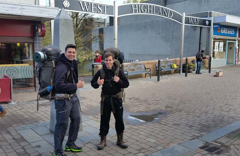 West Highland Way Schottland Start Milngravie