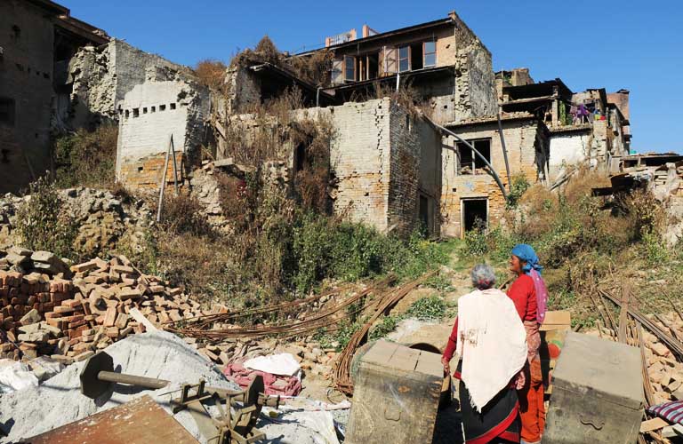 Bhaltapur Erbeben Nepal