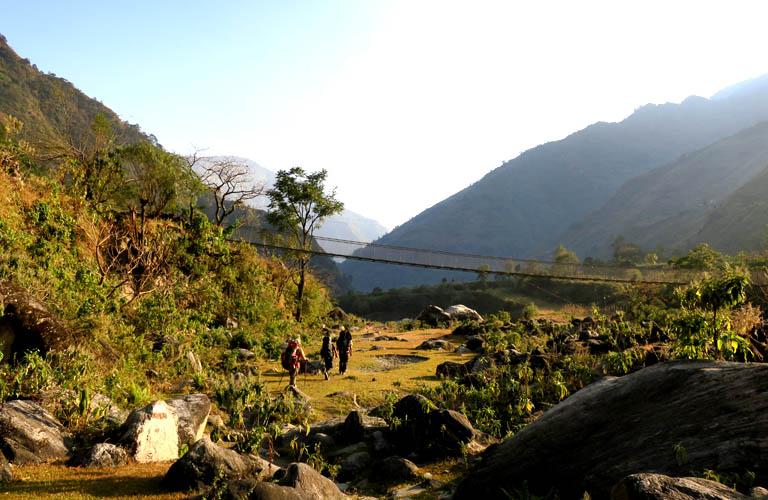 Tatopani Map Annapurna Circuit Annapurnarunde Karte