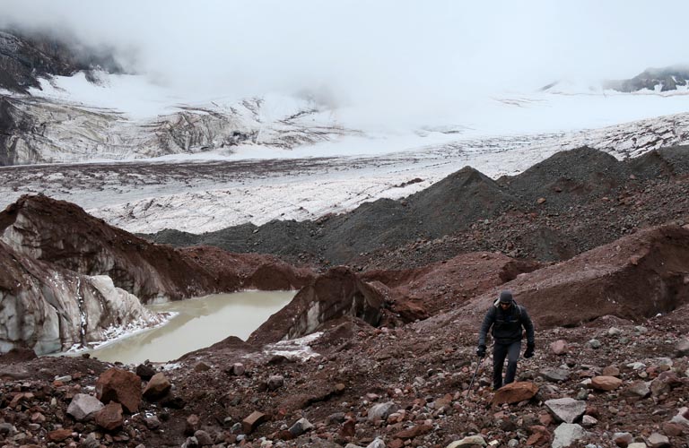 Gergeti Gletscher Bergsteigen Kasbek Mount Kazbek Georgien Kaukasus Reisebericht