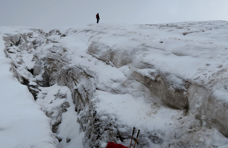 Gergeti Gletscher Kasbek Bericht Mount Kazbek Bergsteigen Kaukasus Georgien