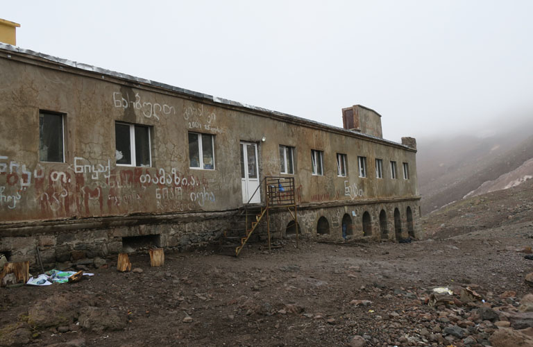 Metrologische Station Kasbek Bericht Mount Kazbek Bergsteigen Kaukasus Georgien