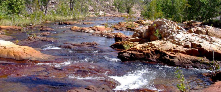 Biddlecomb Kaskaden Jatbula Trail Australien Trekking Outback