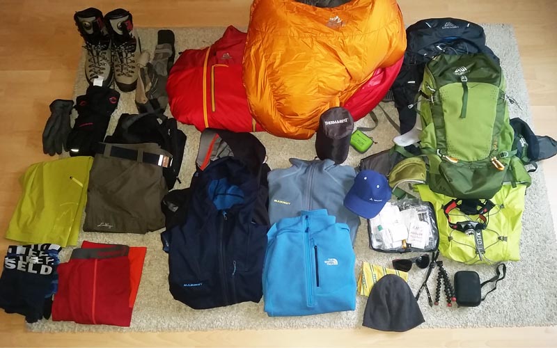 Packliste Island Peak Nepal Everest Base Camp Trek Ausrüstung