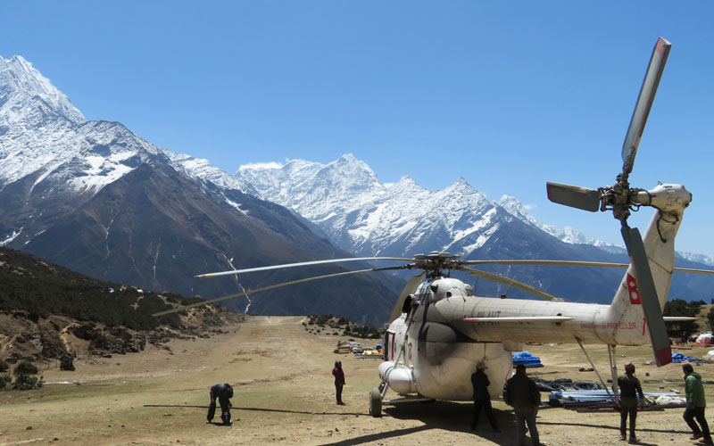 Namche Bazar Trekking Gokyo Valley Nepal Fluglärm