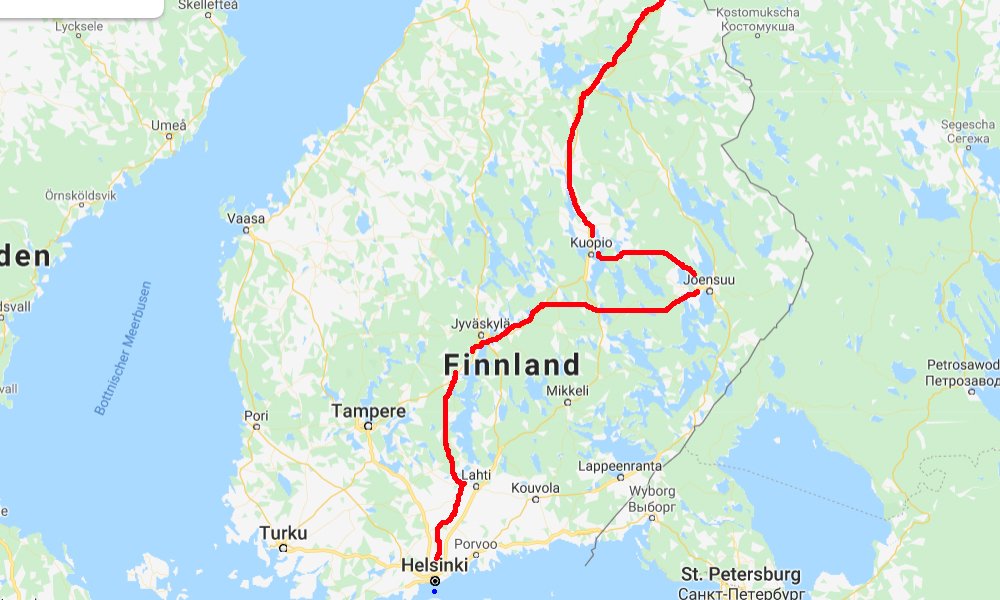 Motorradtour Finnland