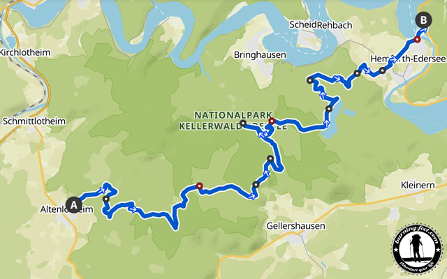 Urwaldsteig Edersee mit Zelt